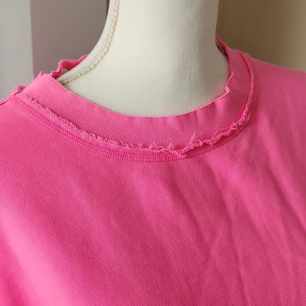 NWT ❗️ Free people houte pink oversize small S with pockets sweater - Picture 10 of 16